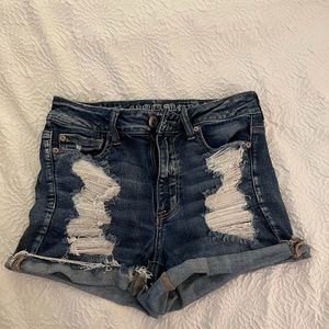 AE hi-rise shortie next level stretch size 8